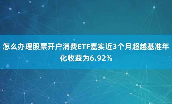 怎么办理股票开户消费ETF嘉实近3个月超越基准年化收益为6.92%